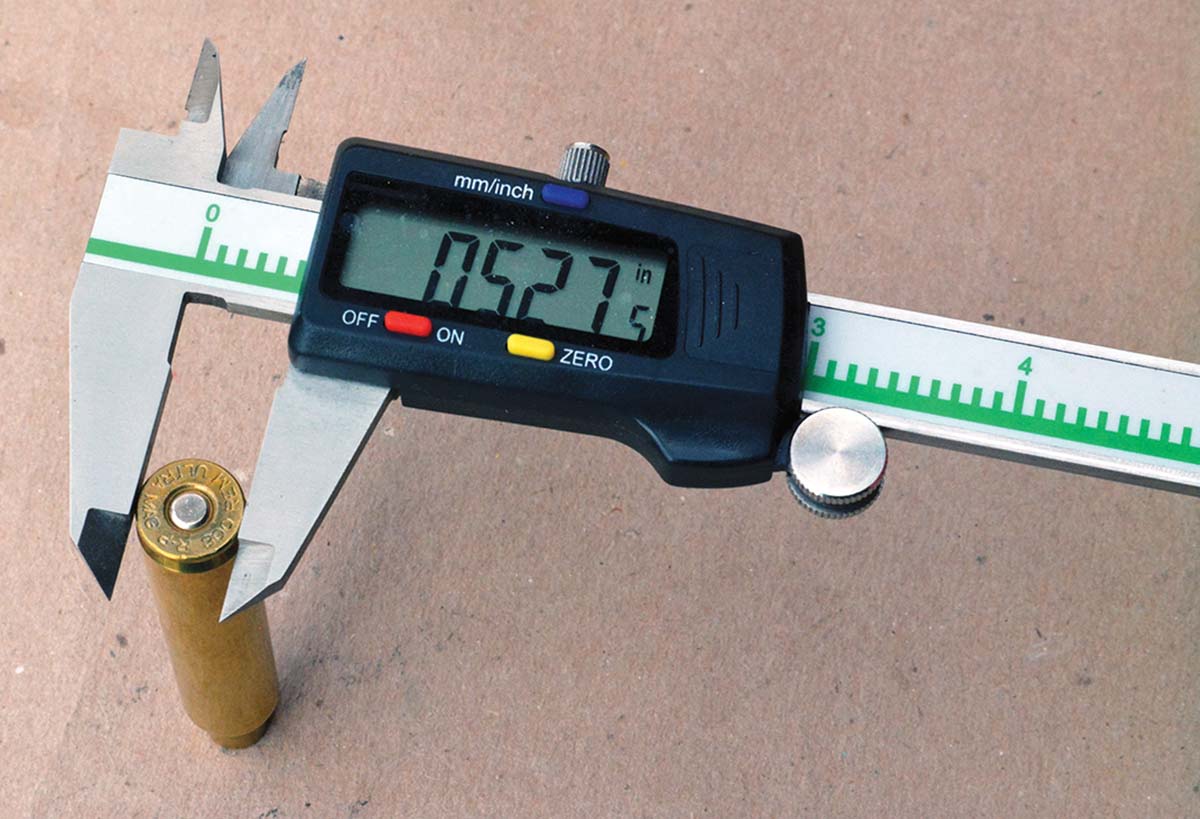 The rim of the 300 RUM is rebated and is around .016 inch smaller (or more) than the head diameter.